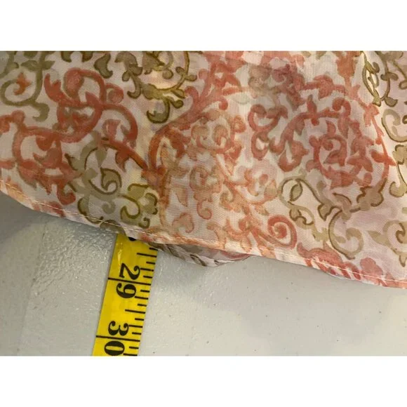 Sangria 2 pc Skirt Set Midi Ruffled Sheer Lined & Short Sleeve Top Size 10 - Picture 14 of 16